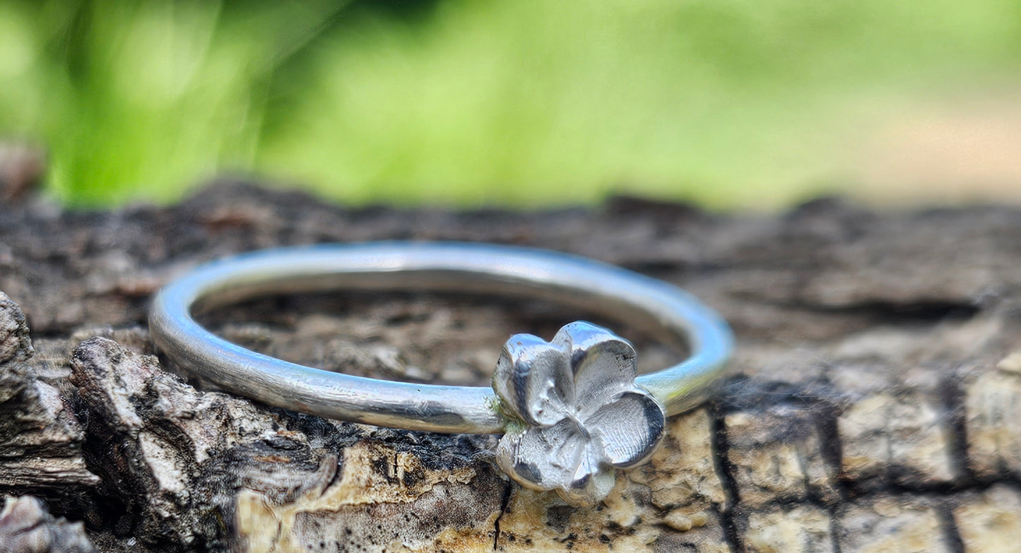 Silver Blossom Ring - Size O