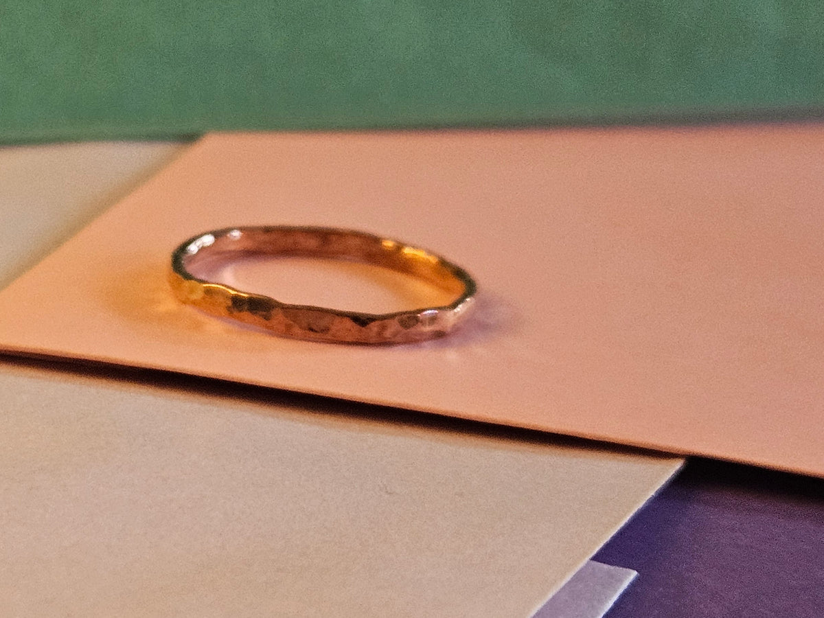 Hammered Copper Starlight Stacker