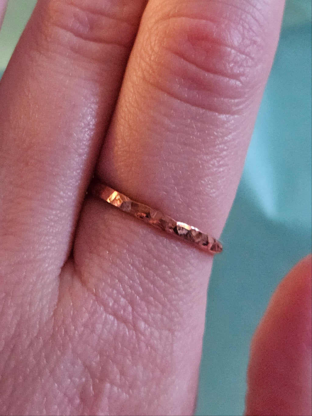 Hammered Copper Starlight Stacker