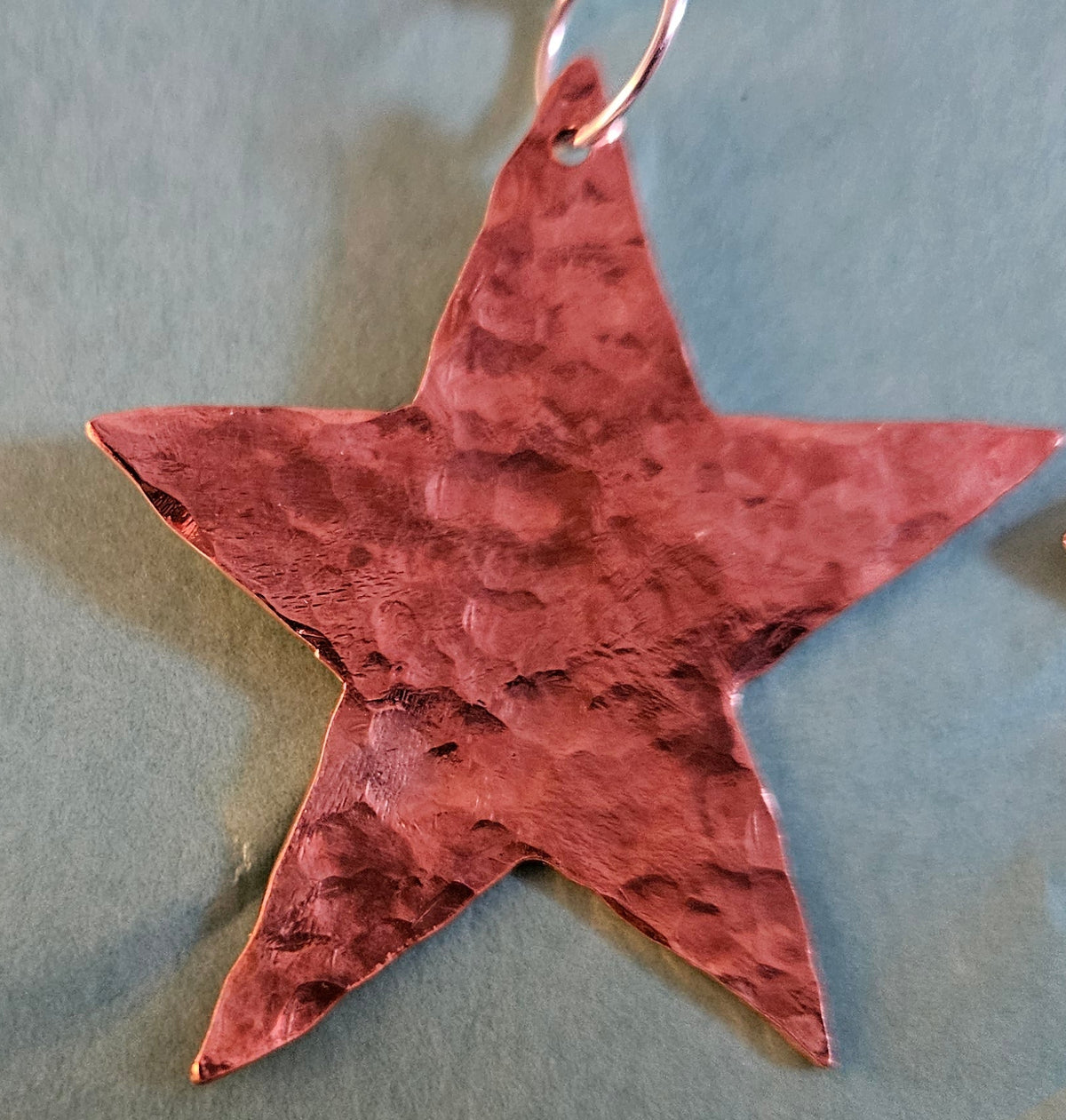 Mira Bold Hammered Copper Earrings