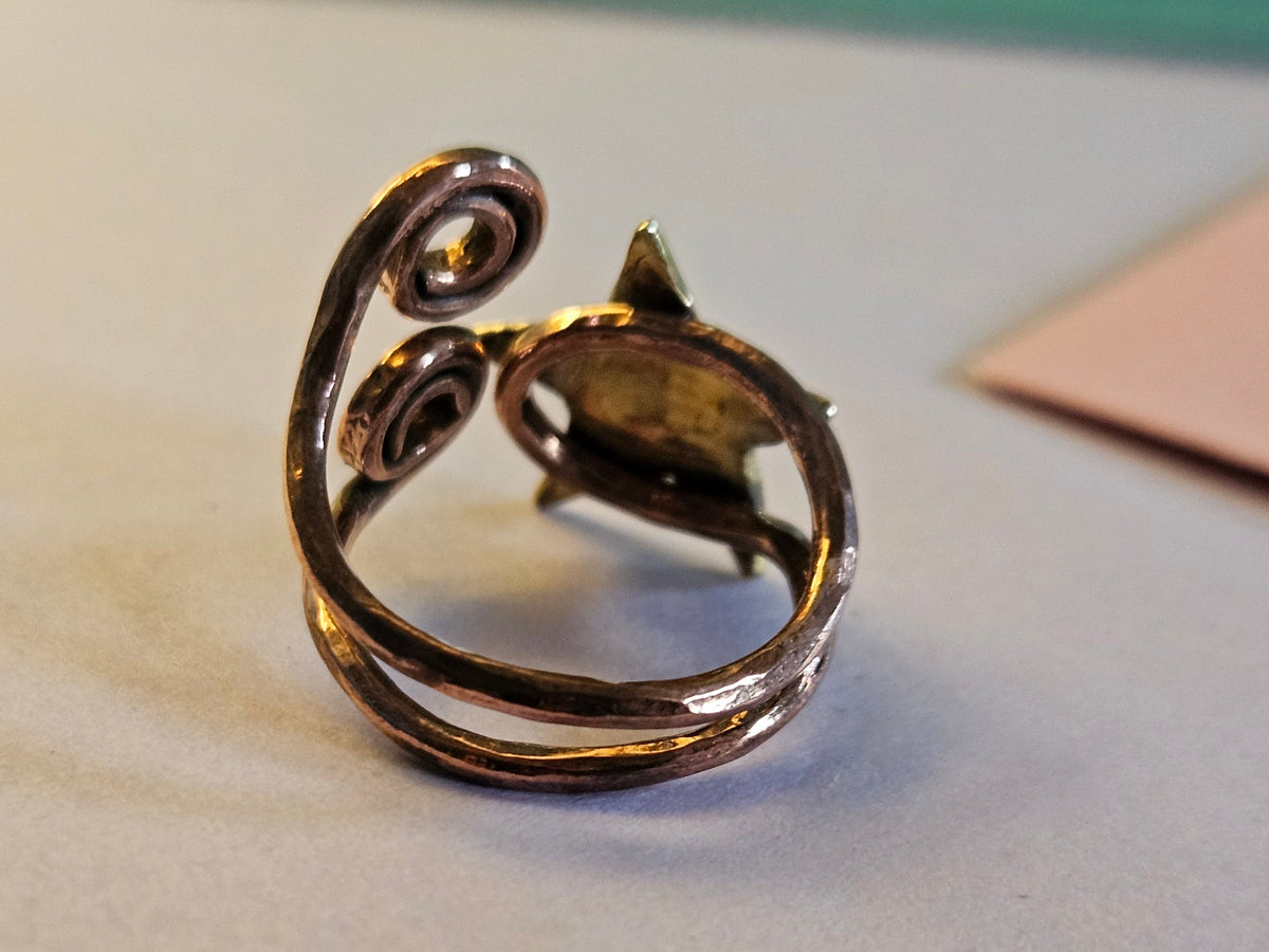 Whirlpool Copper and Bronze Star Ring