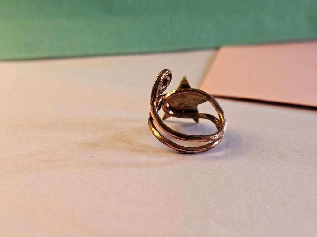 Whirlpool Copper and Bronze Star Ring