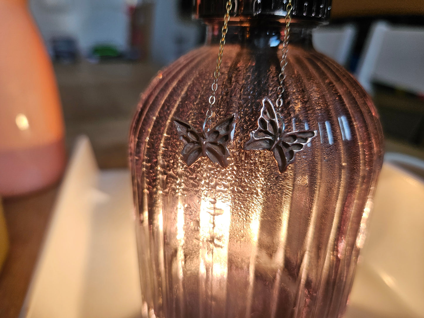 Bronze Butterfly Dangles