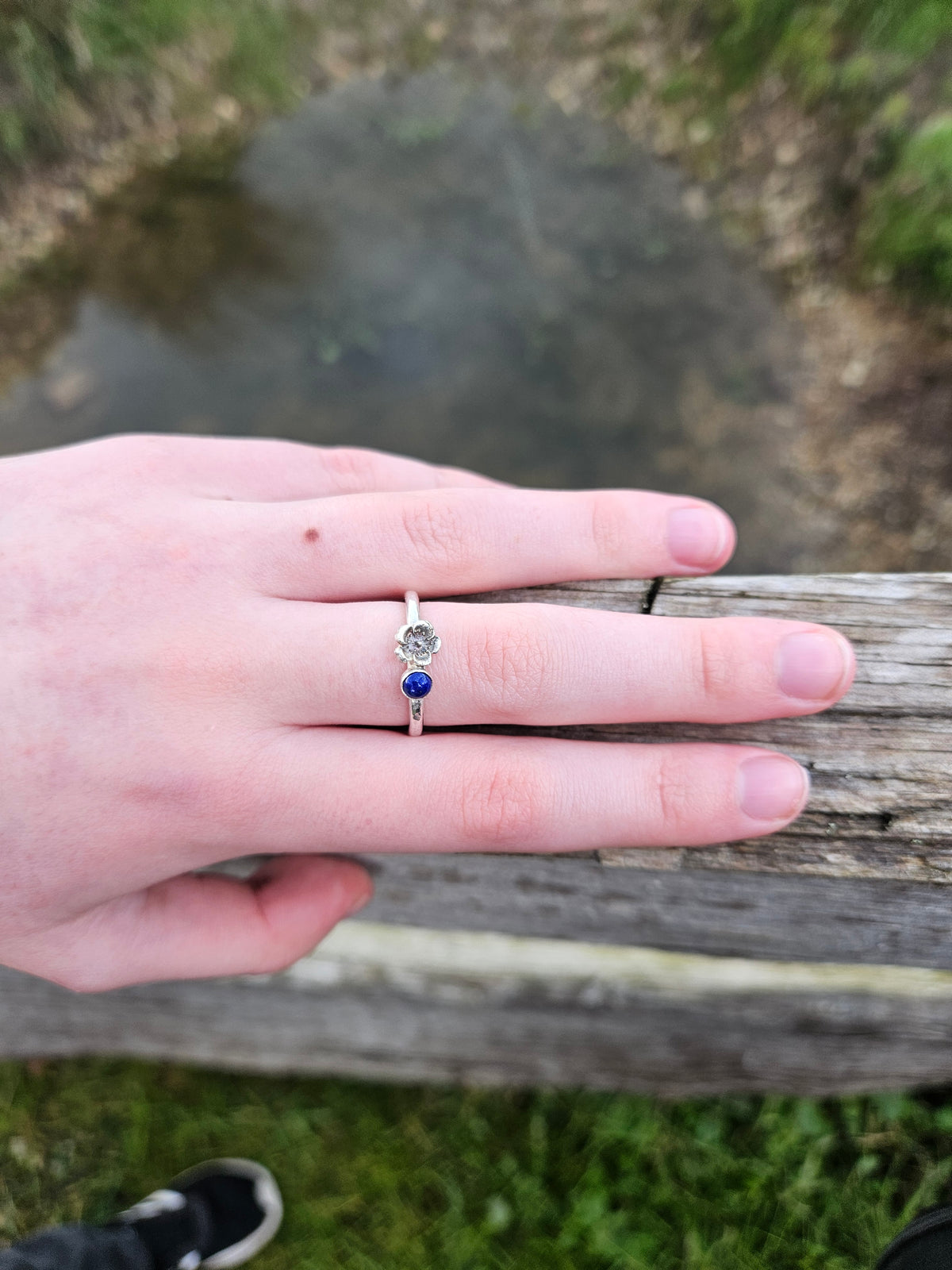 Woodland Bloom Ring - Lapis Lazuli Size N