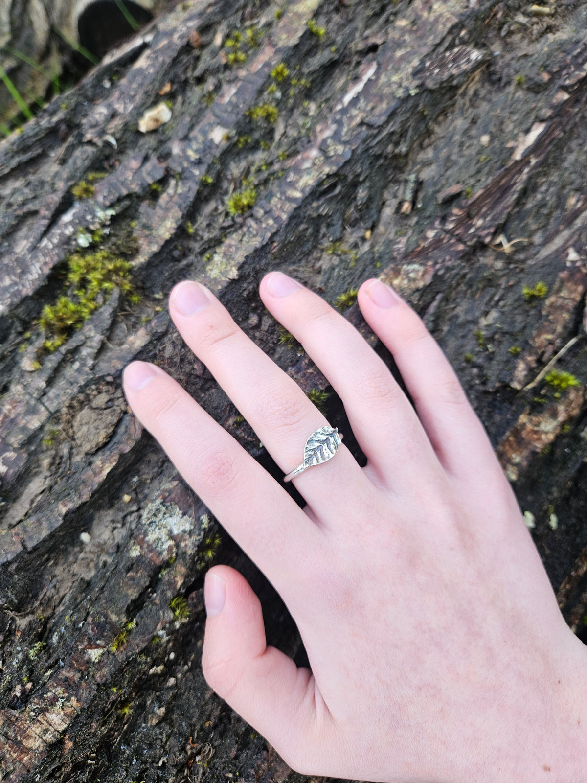 Silver Leaf ring