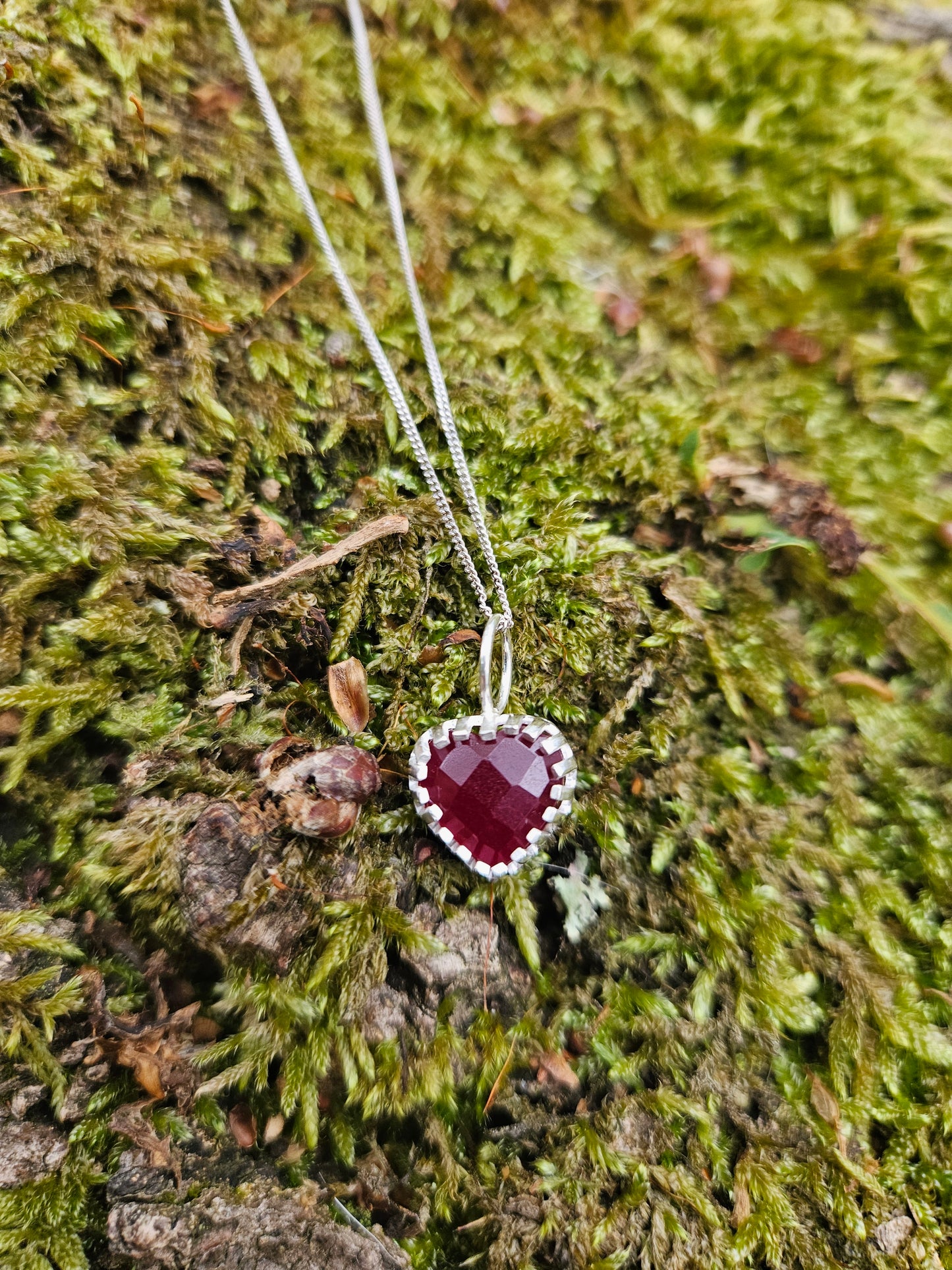 Woodland heart necklace