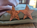 Mira Bold Hammered Copper Earrings
