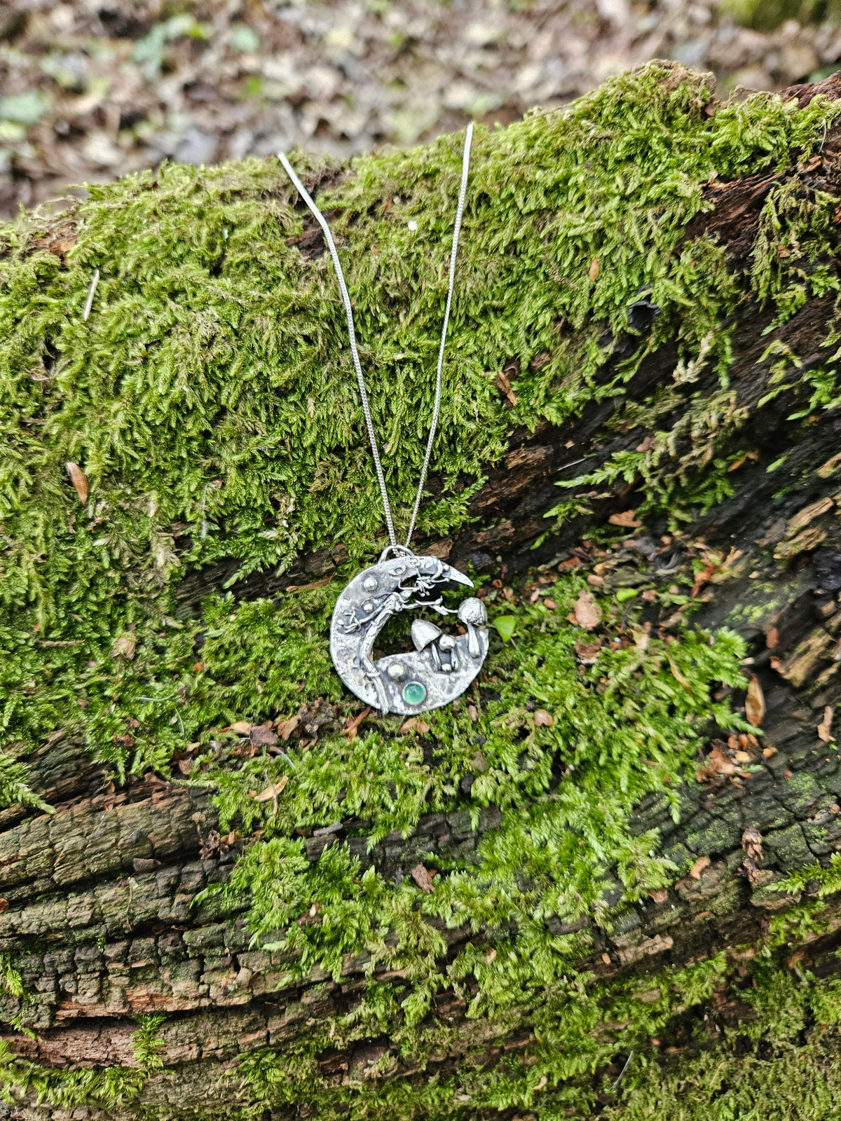 Moonlit forest necklace