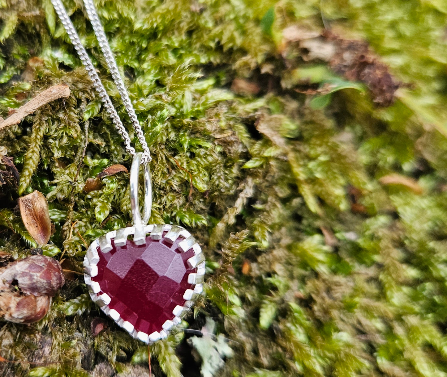Woodland heart necklace
