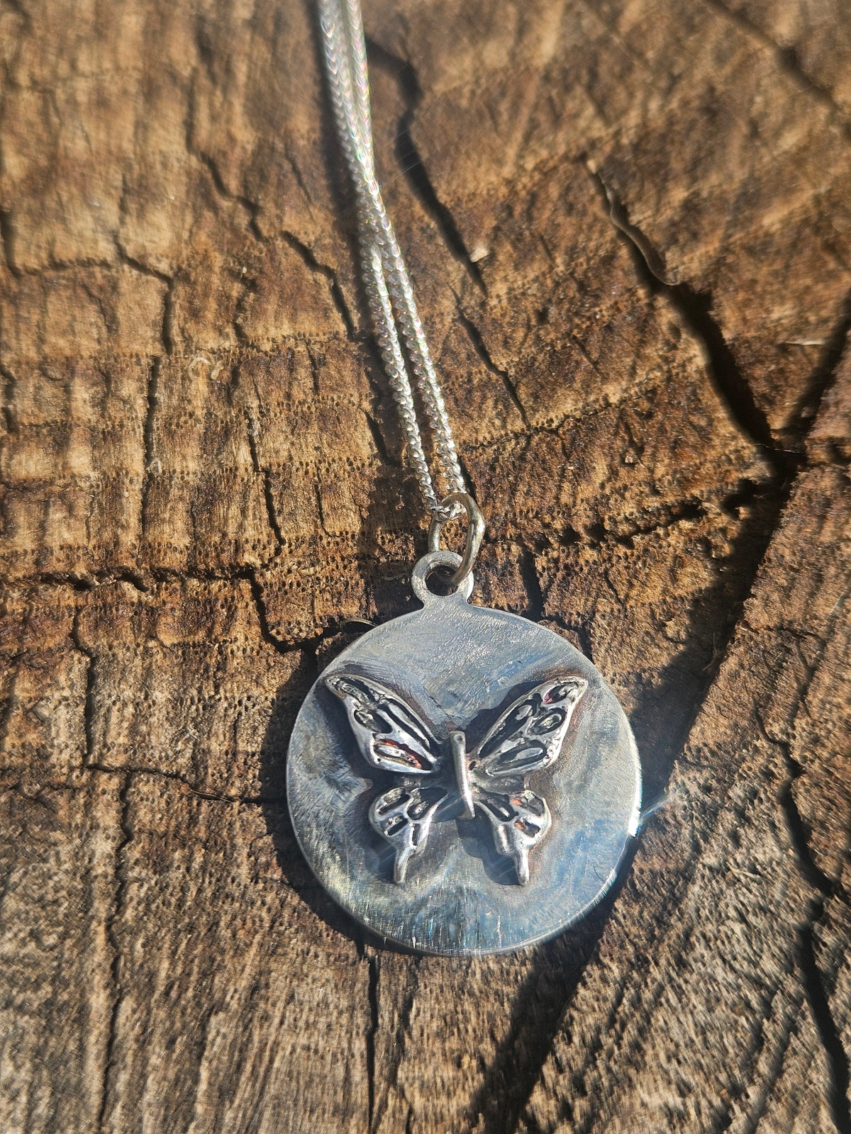 Woodland bloom butterfly pendant