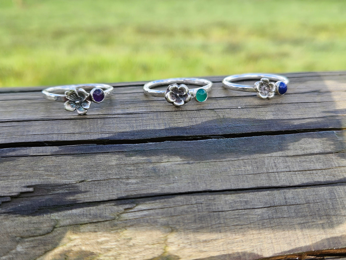 Woodland Bloom Ring - Lapis Lazuli Size N
