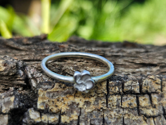 Silver Blossom Ring - Size O