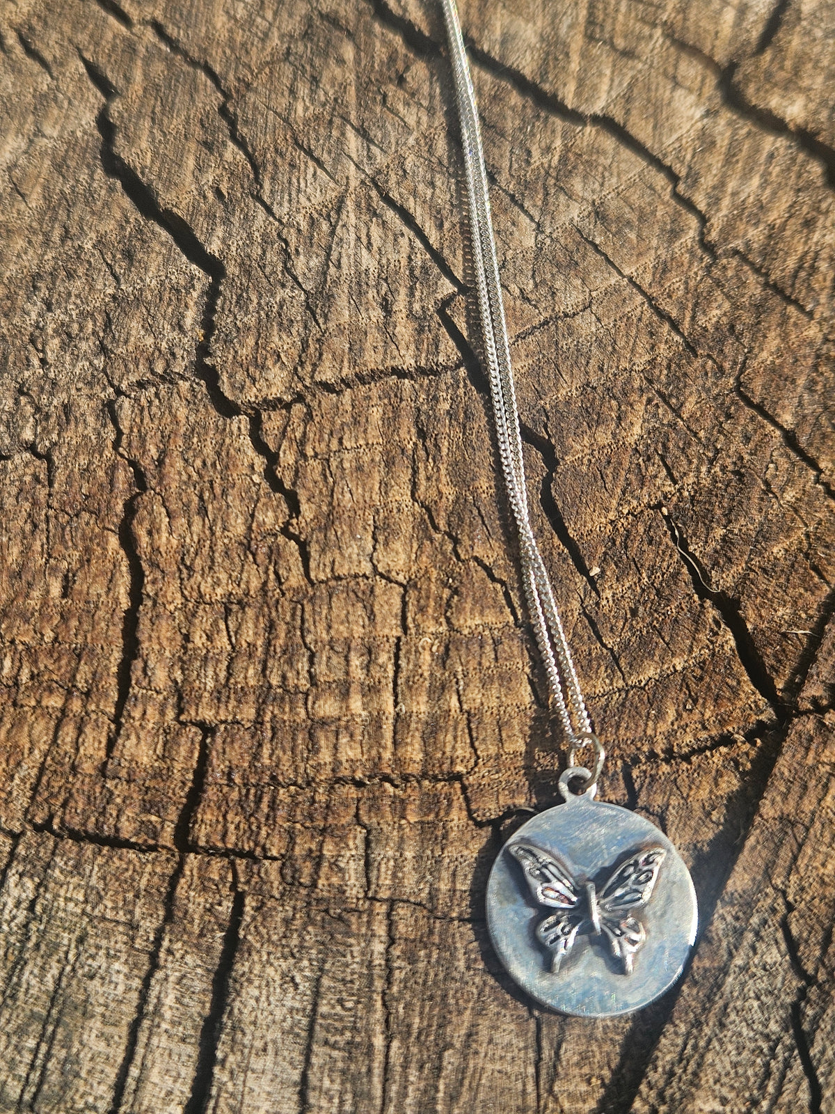 Woodland bloom butterfly pendant