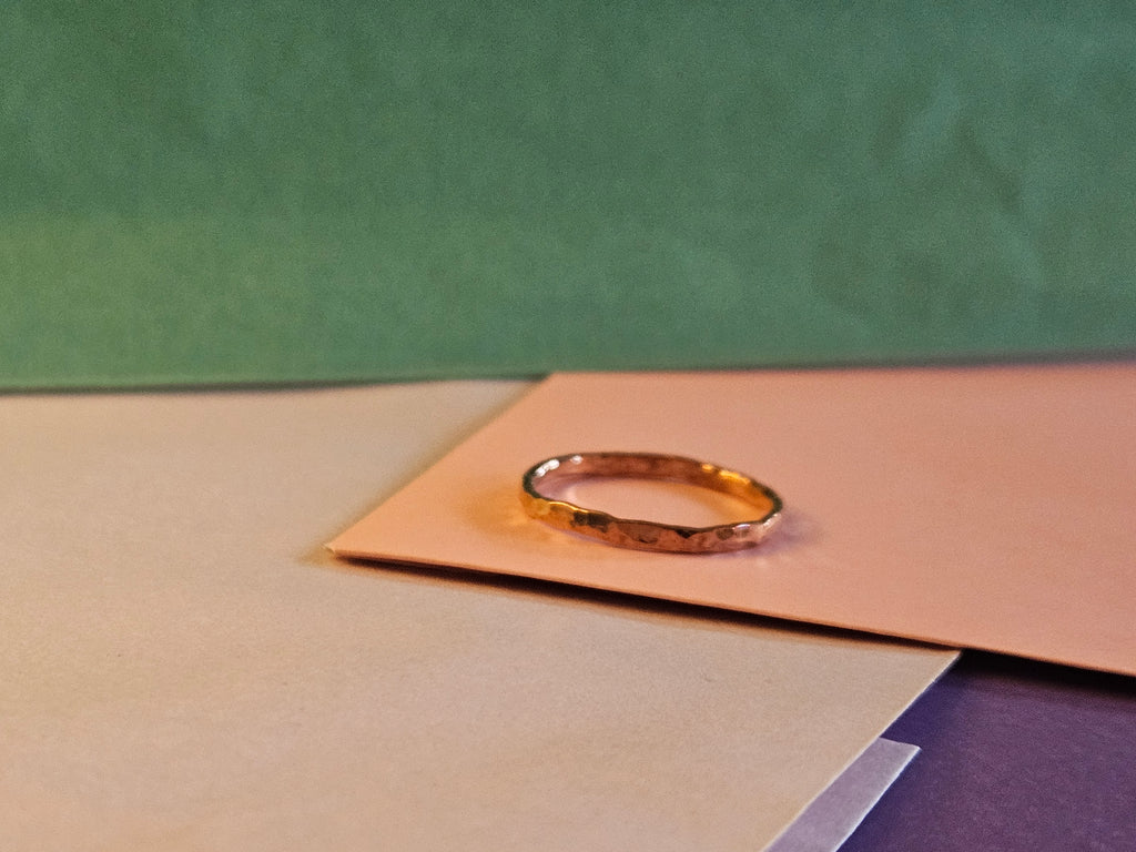 Hammered Copper Starlight Stacker