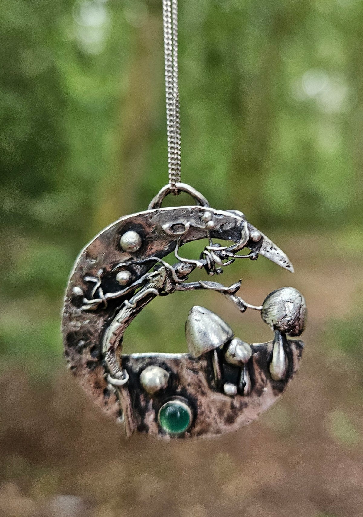 Moonlit forest necklace