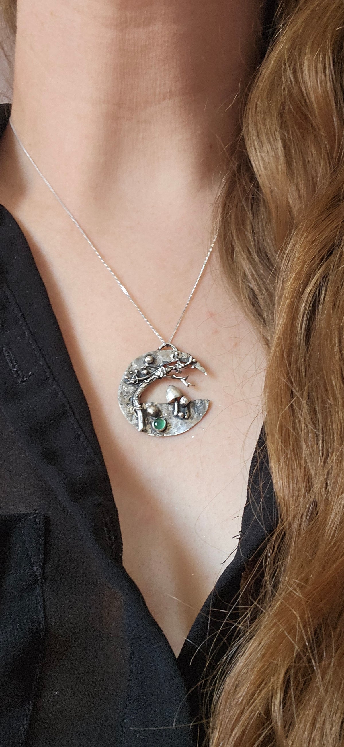 Moonlit forest necklace