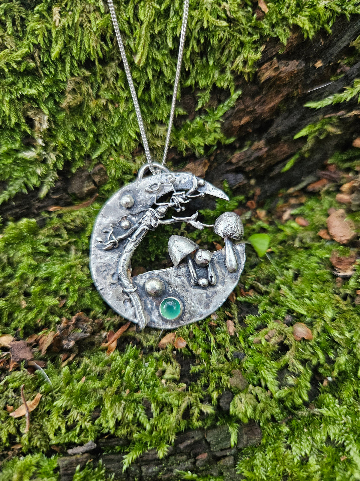 Moonlit forest necklace