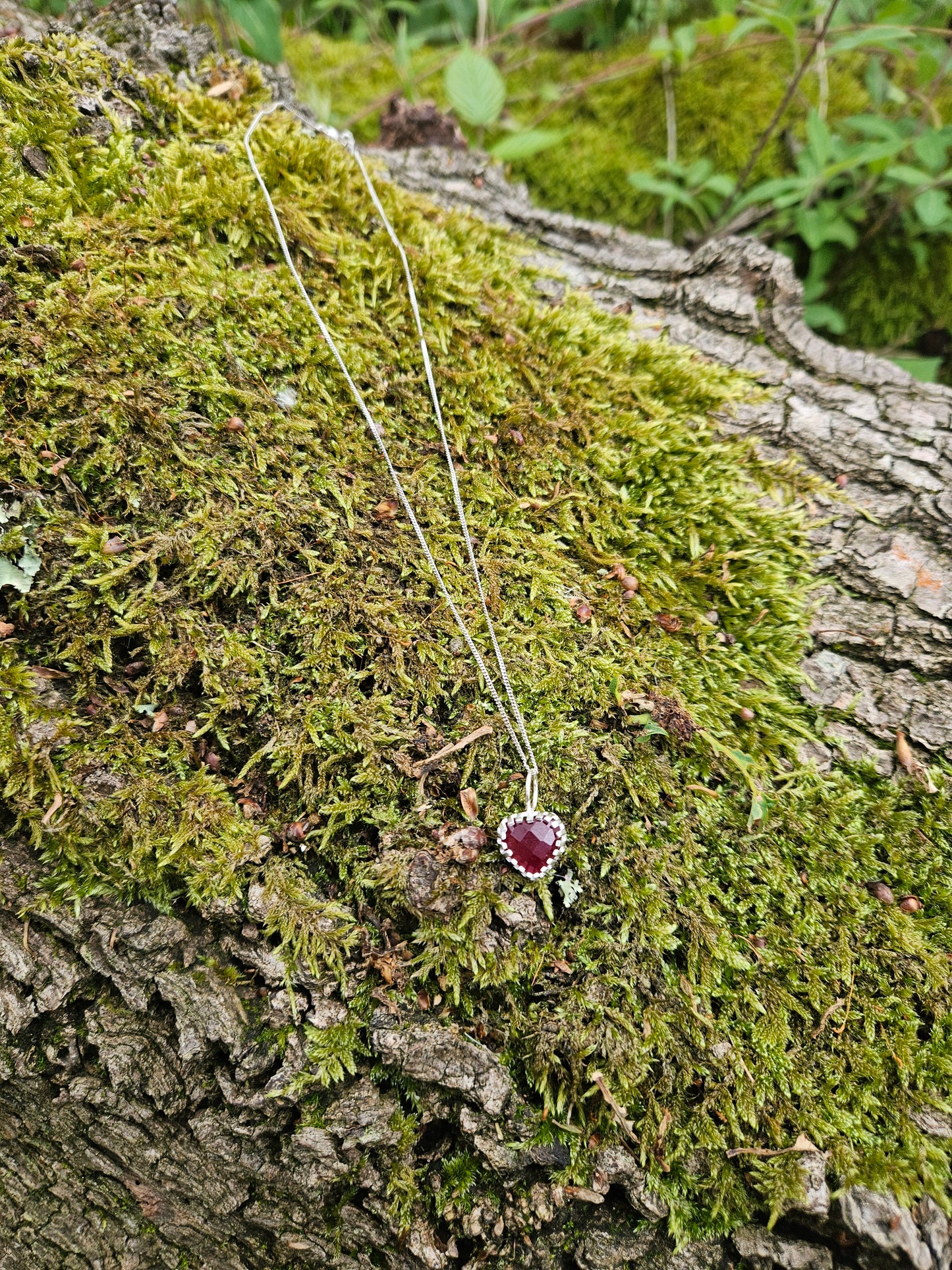 Woodland heart necklace
