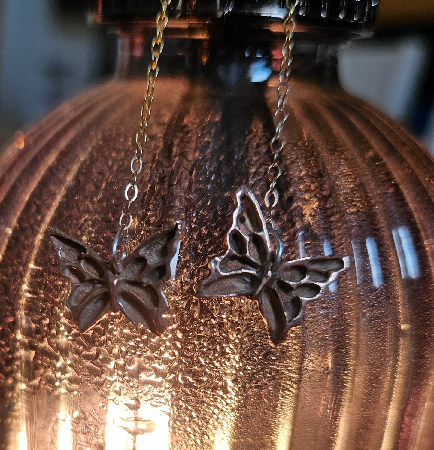 Bronze Butterfly Dangles